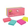 Post-it® Notes, 1 3/8x 1 7/8 Cape Town Collection, 100 Sheets/Pad, 12 Pads/Pack (653AN)