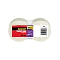 Scotch® Tear By Hand Mailing Packing Tape, 1.88W x 50 Yards, Clear, 2 Rolls (3842-2)