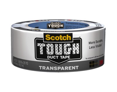Scotch® Tough Duct Tape, 2 x 20 yds., Transparent (2120-A)