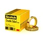 Scotch® Permanent Double Sided Tape Refill, 1/2" x 36 yds., 3" Core, 12 Rolls (665-12PK)