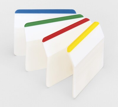 Post-It® Hanging File Folder Durable Tabs,  2 Wide, 4 Assorted Colors, Lined, 24 Tabs/Pack (686A1)