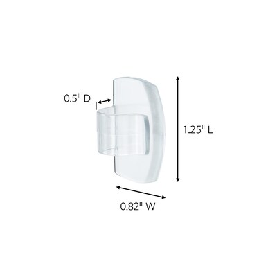 Command Round Cord Clips, Clear, 4 Clips (17017CLR)