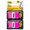 Post-it® Flags, 1 Wide, Pink, 100 Flags/Pack (680-BP2)