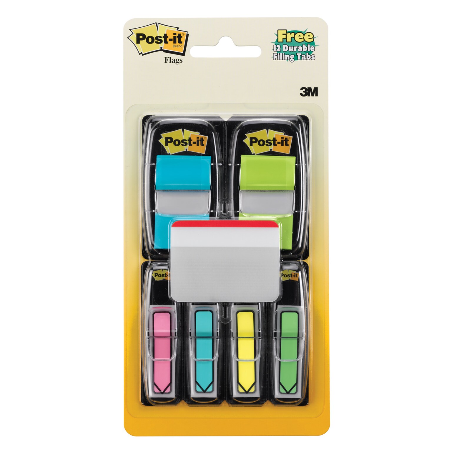 Post-it® Flags and Arrow Flags Value Pack, 1 Wide and .47 Wide, 196 Flags/Pack plus bonus Post-it® Tabs (680-BBBGA4VA)