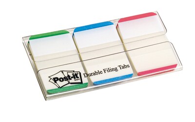 Post-it® Tabs, 1 Wide, Lined, Assorted Colors, 66 Tabs/Pack (686L-GBR)