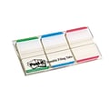 Post-it® Tabs, 1 Wide, Lined, Assorted Colors, 66 Tabs/Pack (686L-GBR)