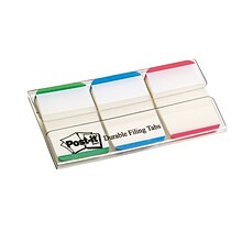 Post-it® Tabs, 1 Wide, Lined, Assorted Colors, 66 Tabs/Pack (686L-GBR)