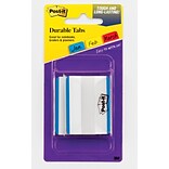 Post-it® Durable Tabs, 2 Wide, Solid, Blue, 50 Tabs/Pack (686F-50BL)