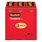 Scotch® Transparent Tape Refill, 1" x 72 yds., 3 Rolls (600-72-3PK)