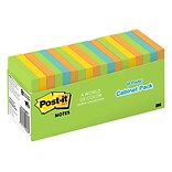 Post-it® Notes, 3 x 3 Jaipur Collection, 100 Sheets/Pad, 18/Cabinet Pack (654-18BRCP)