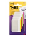Post-it® Durable Filing Tabs, 2 Wide, 4 Assorted Colors, 24 Tabs/Pack (686F1BB)