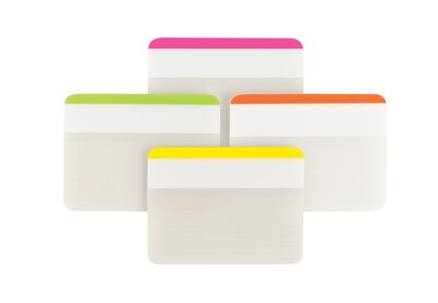 Post-it® Durable Filing Tabs, 2" Wide, 4 Assorted Colors, 24 Tabs/Pack (686F1BB)