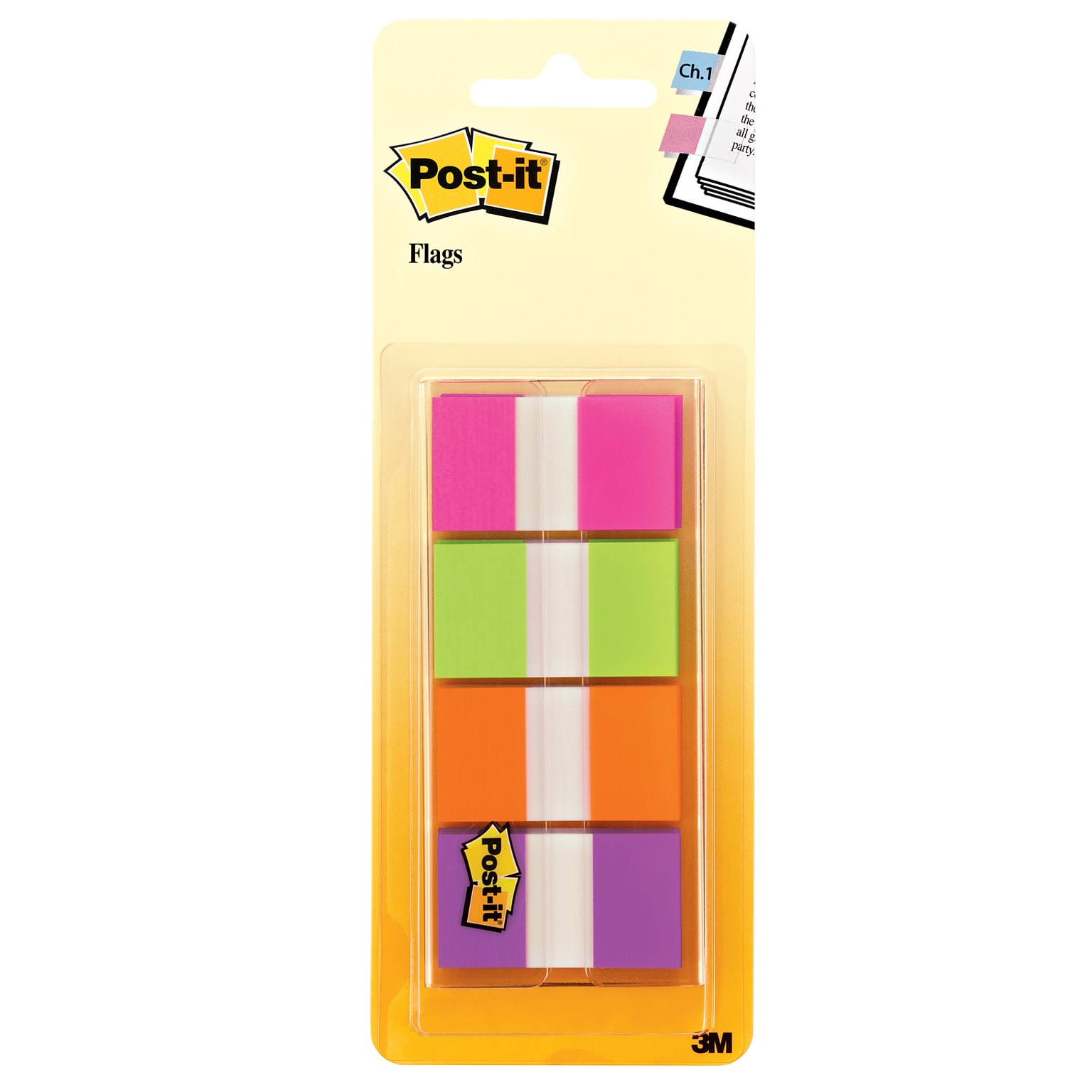 Post-it Flags, .94 Wide, Assorted Colors, 160 Flags/Pack (680-PGOP2)