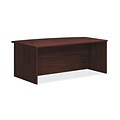 HON® Foundation Desk Shell, Bow Top, 72W x 42D, Mahogany Finish (HON®LM7242N)