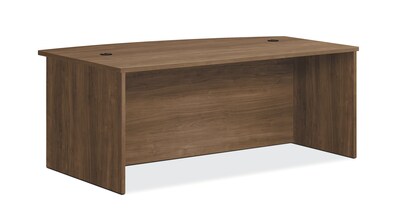 HON® Foundation Desk Shell, Bow Top, 72W x 42D, Pinnacle Finish (HON®LM7242PNC)