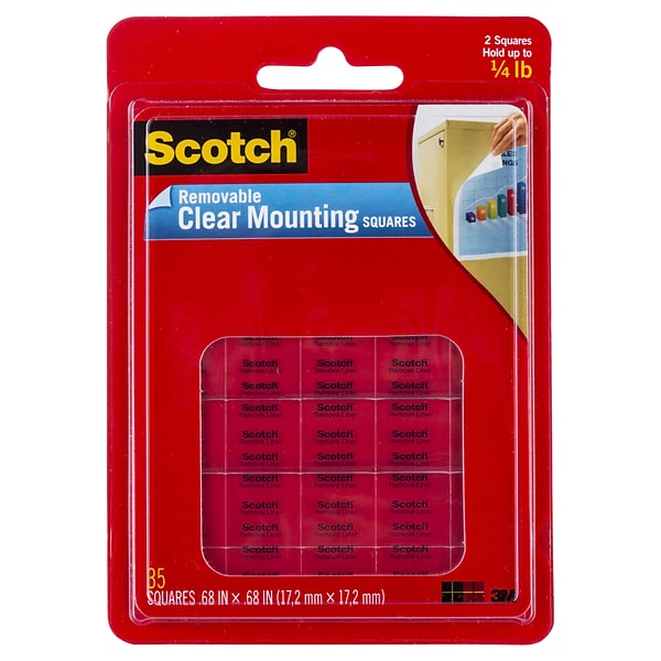 3M 1 in. x 3.47 yds. Clear Indoor Permanent Double-Sided Mounting
