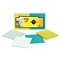 Post-it® Super Sticky Full Adhesive Notes, 3 x 3, Assorted, 25 Sheets/Pad, 12 Pads/Pack (F330-12SSFM)