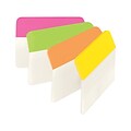Post-it® Filing Tabs, 2 Wide, Angled, Solid, Assorted Colors, 24 Tabs/Pack (686A-PLOY)