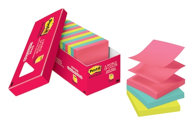 Post-it® Pop-up Notes, 3 x 3 Cape Town Collection, 18 Pads/Cabinet Pack (R330-18CTCP)