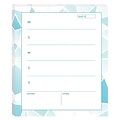 Post-it® Printed Personal Calendar, 6.5 x 7.8, Aqua