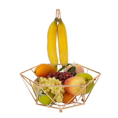 Kitchen Details Fruit Basket with Banana Tree, Copper (23377-COPPER)