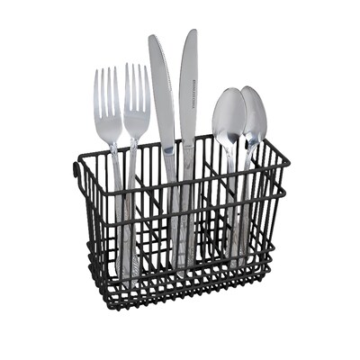 Kitchen Details Cutlery Basket, Black (4106-BLK)