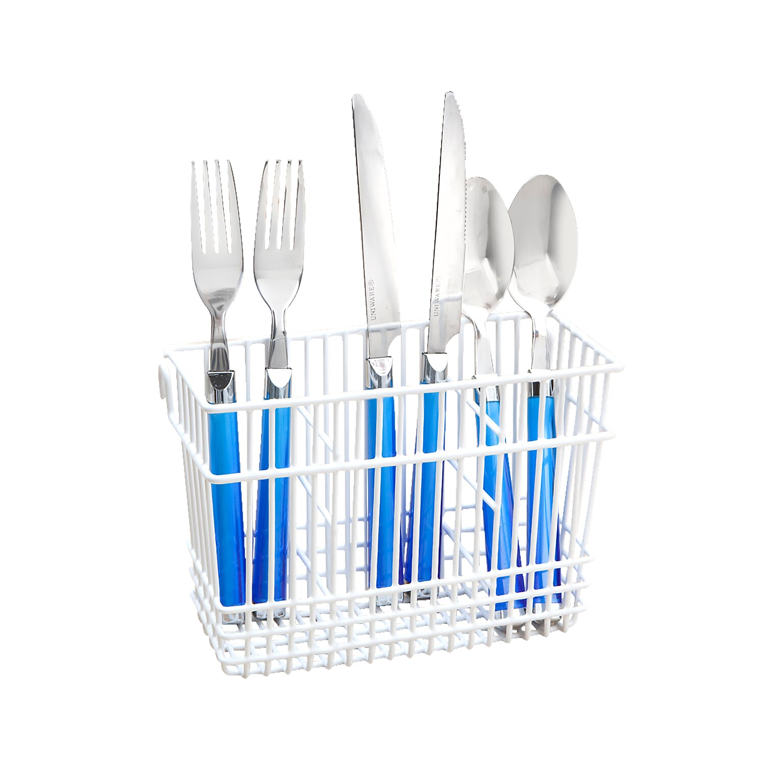 Kitchen Details Cutlery Basket, White (4106-WHT)