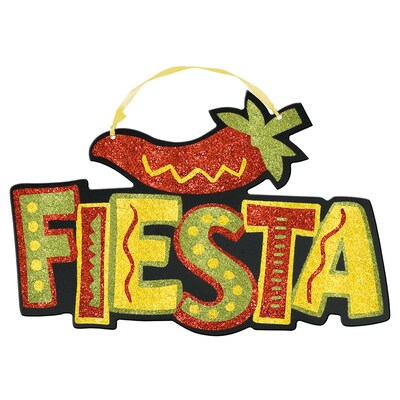 Amscan Cinco De Mayo Fiesta Glitter Sign, 5/Pack (241390)
