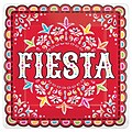 Amscan Fiesta Picado De Papel Square Paper Plate, 10 x 10, 18 Plates/Pack, 3/Pack (721934)