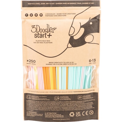 3Doodler Start+ Eco Plastic Fire & Ice for 3Doodler Build & Play and Start Kits, Multicolor (3DS-ECO-MIX1-250)