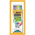BIC Xtra Fun Pre-Sharpened Wooden Pencil, 0.7mm, #2 Medium Lead, 8/Pack (PGESP81-BLK)