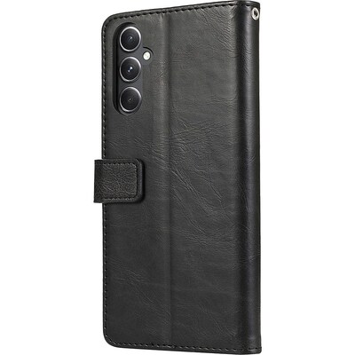 SaharaCase Genuine Leather Folio Wallet Case for Samsung Galaxy S23 FE, Black (CP00515)