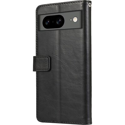SaharaCase Leather Folio Wallet Case for Google Pixel 8, Black (CP00522)