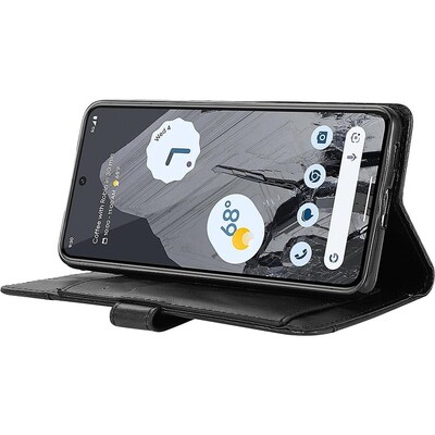 SaharaCase Leather Folio Wallet Case for Google Pixel 8 Pro, Black (CP00528)