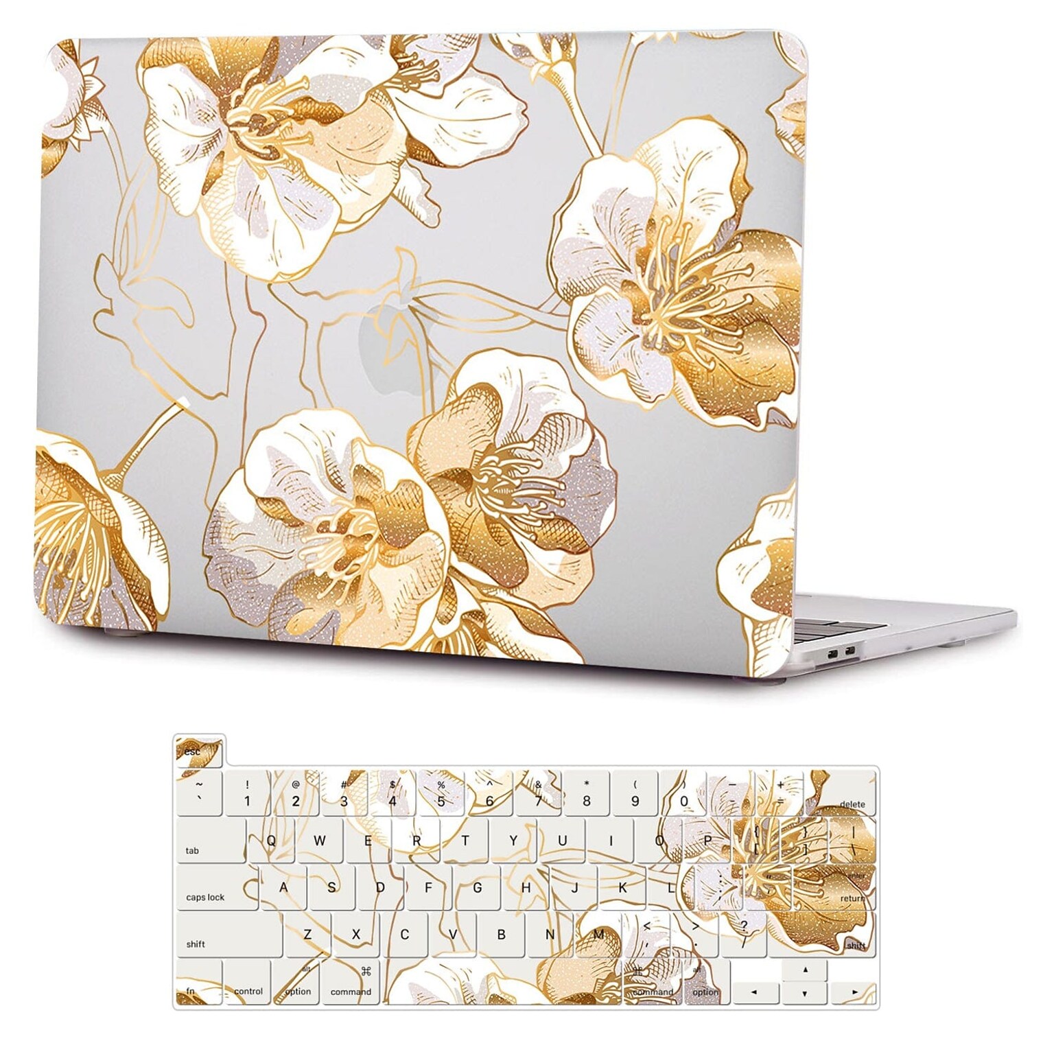 SaharaCase HybridFlex Arts 13 Laptops Case for Apple MacBook Pro, Clear Floral (LT00024)
