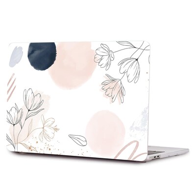 SaharaCase HybridFlex Arts Laptop Case for MacBook Pro 14-Inch (2021–2025, M1–M5), White Floral (LT00030)