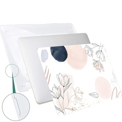 SaharaCase HybridFlex Arts Laptops Case for MacBook Pro 16-Inch (2021–2025, M1–M5), White Floral (LT00037)