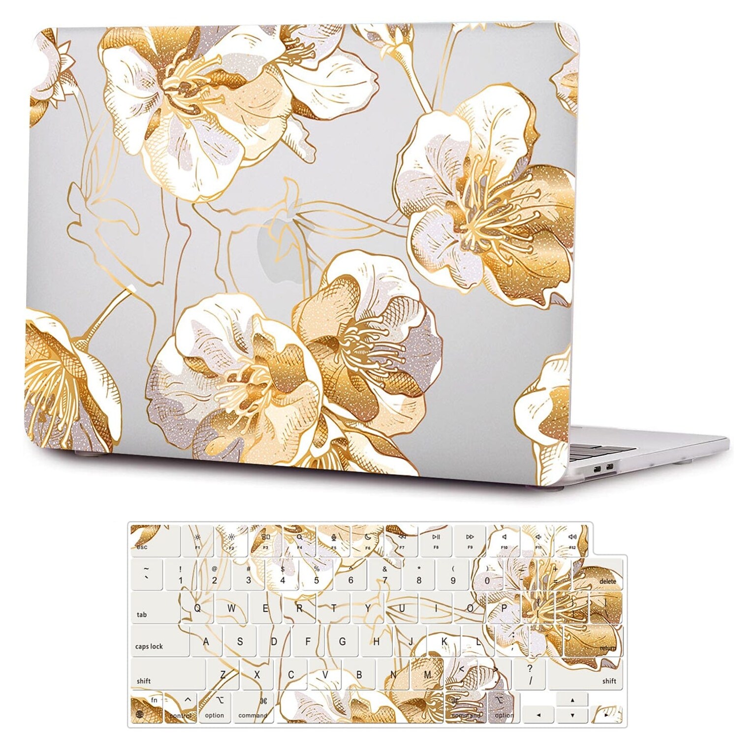 SaharaCase HybridFlex Arts Laptop Case for MacBook Pro 16-Inch (2021–2025, M1–M5), Clear Floral (LT00038)