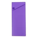 JAM Paper Plastic Sliding Pencil Case Box with Button Snap, Purple (2166513300)