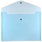 Jam Paper Plastic File Pocket, 1" Expansion, Letter Size, Blue, 12/Pack (218S0BU)