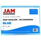 Jam Paper Plastic File Pocket, 1" Expansion, Letter Size, Blue, 12/Pack (218S0BU)