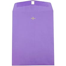 JAM Paper 10 x 13 Open End Catalog Colored Envelopes with Clasp Closure, Violet Purple Recycled, 1