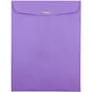 JAM Paper 10" x 13" Open End Catalog Colored Envelopes with Clasp Closure, Violet Purple Recycled, 10/Pack (V0128182B)