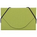 JAM Paper® Ecoboard Business Card Holder Case with Round Flap, Lime Green Kraft, Sold Individually (2500 207)