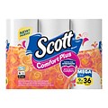 Scott ComfortPlus Toilet Paper, 1-Ply, White, Mega Roll, 462 Sheets/Roll, 9 Rolls/Pack (47630)