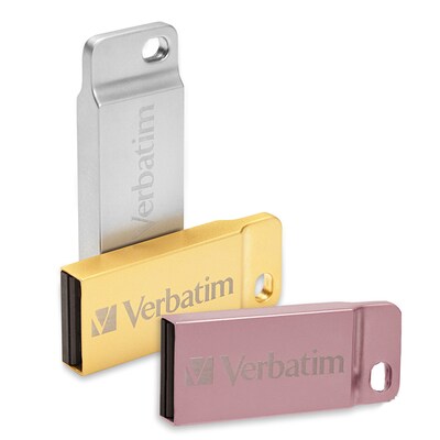UPC 023942700104 product image for Verbatim 16GB USB 2.0 Flash Drive, Metal Executive - Assorted Metal Colors (7001 | upcitemdb.com