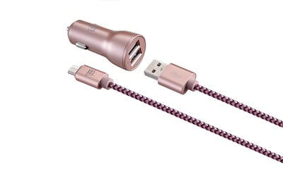 LAX Gadgets Type C 6ft Charger with Wall Charger Rose Gold (USBCWALL6FT-ROS)