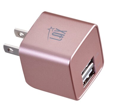 LAX Gadgets Type C 6ft Charger with Wall Charger Rose Gold (USBCWALL6FT-ROS)