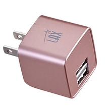LAX Gadgets Type C 6ft Charger with Wall Charger Rose Gold (USBCWALL6FT-ROS)