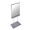 Azar Medium Acrylic Block Sign Holder On Chrome Stand For Counter (104563)
